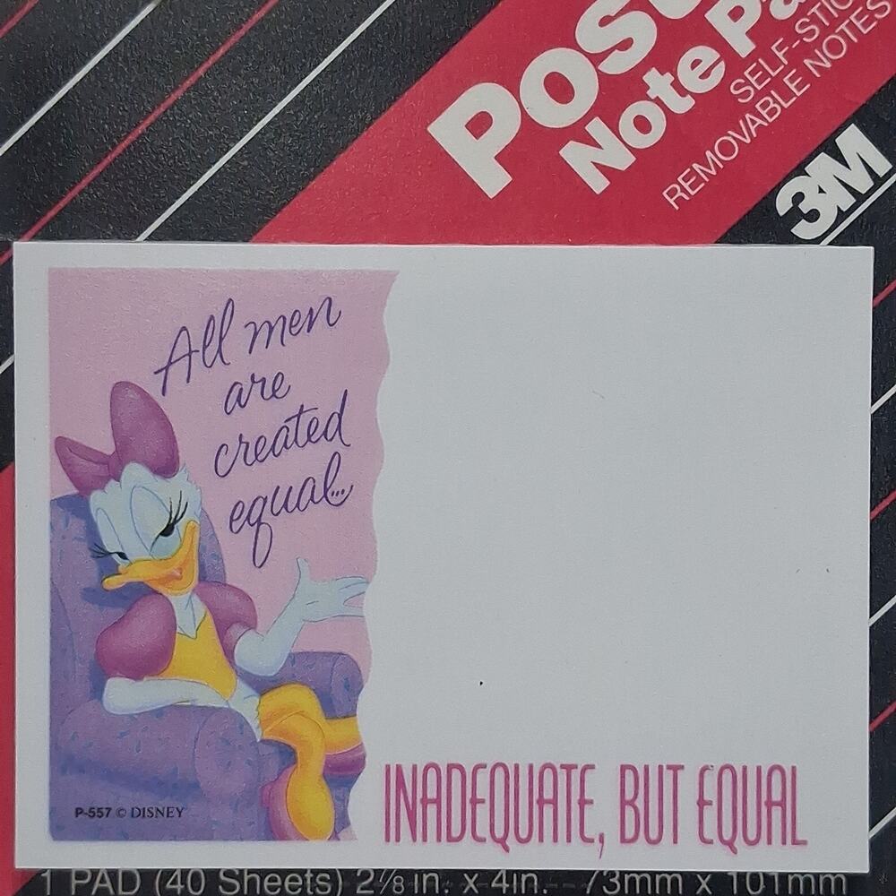 New Vintage 1980's Unopened Walt Disney Productions DAISY DUCK Post It Notes